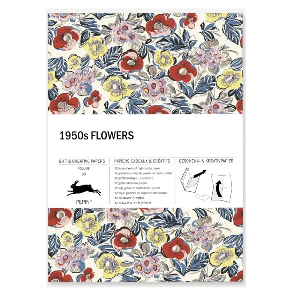Image of 1950s Flower Giftwrap Book