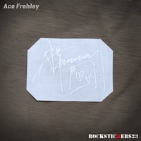 Image 3 of Ace Frehley vinyl portrait stickers guitar, car, laptop KISS without background decal + autograph