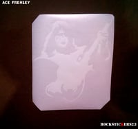 Image 2 of Ace Frehley vinyl portrait stickers guitar, car, laptop KISS without background decal + autograph