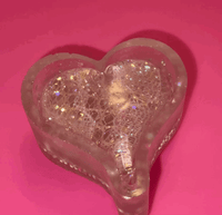 'White Glitz'- Nested Hearts  - ART JEWEL HEART PENDANT -Designs By SusanMarie