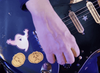 Image 3 of Billy Corgan blue Strat stickers Smashing Pumpkins guitar decal ghost set 11