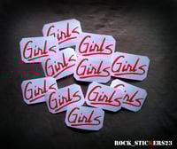 Image 2 of Mick Mars Girls Girls Girls guitar stickers Kramer Telecaster Motley Crue vinyl decal set 12 