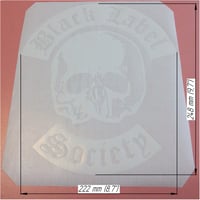 Image 2 of Black Label Society guitar stickers Zakk Wylde skull vinyl decal rock metal