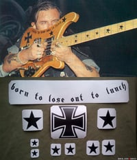 Image 1 of Lemmy Kilmister guitar decal Motorhead vinyl sticker Rickenbacker "Born to lose out to lunch"