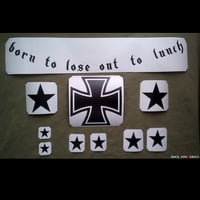 Image 2 of Lemmy Kilmister guitar decal Motorhead vinyl sticker Rickenbacker "Born to lose out to lunch"