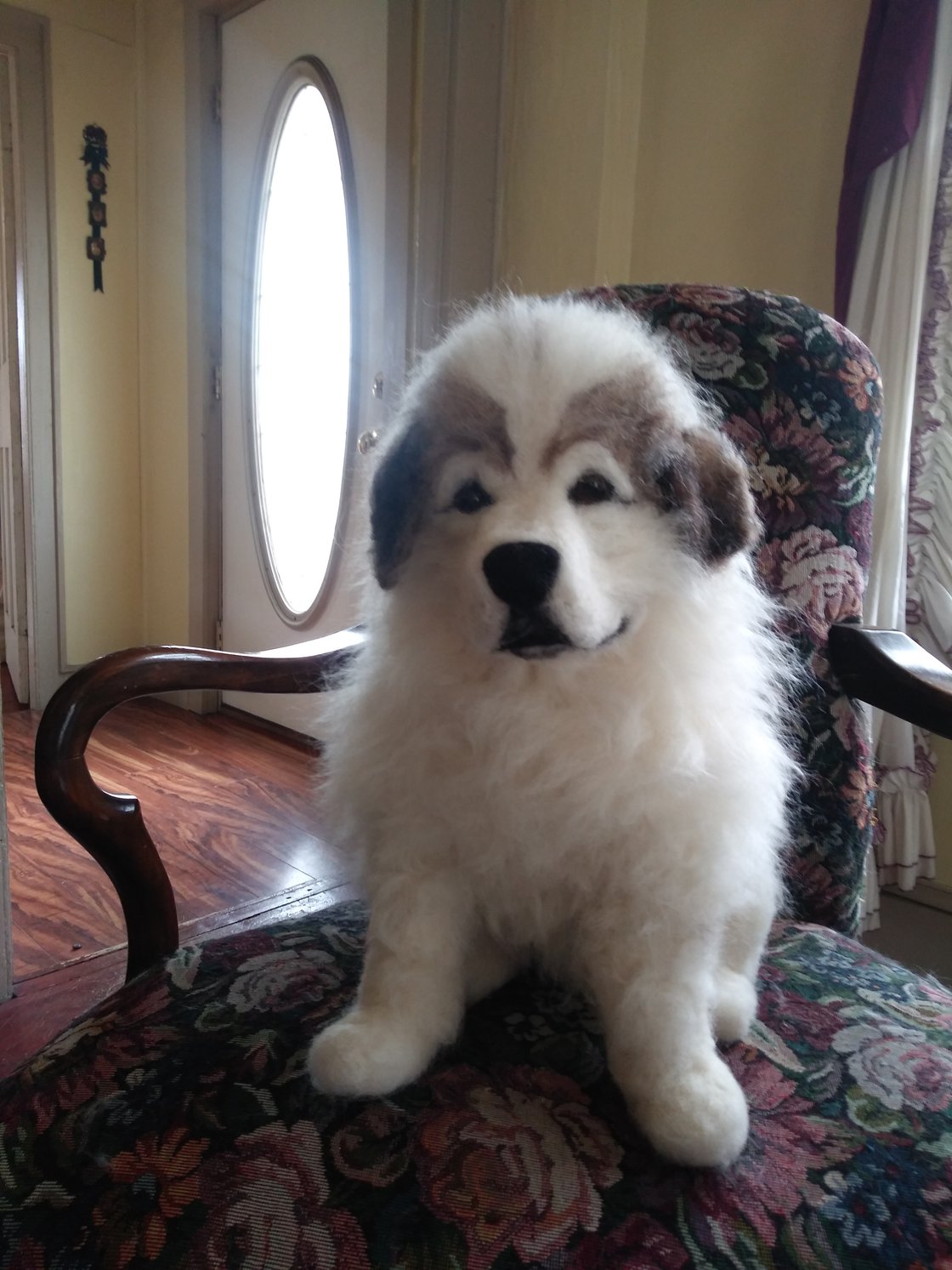 Image of 20" Great Pyrenees sitting puppy ( Free Shipping)