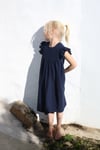 Greta Dress-navy washed cotton