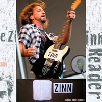 Image 1 of Eddie Vedder ZINN guitar stickers vinyl decal Fender Telecaster Pearl Jam grunge