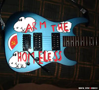 Image 3 of Tom Morello Arm the homeless guitar stickers vinyl decal Kramer hippopotamuses set 7