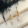 9ct solid gold & diamond hoops