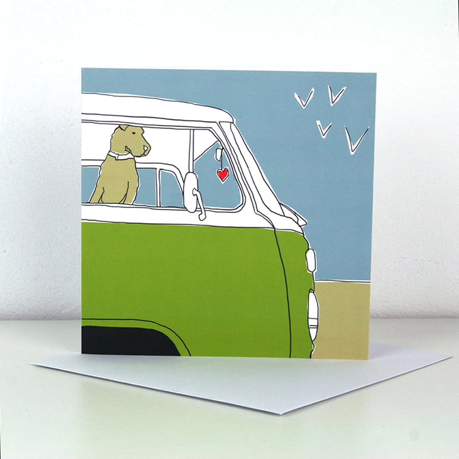 Image of Campervan Greetings Card 'Home Is Where The Heart Is'