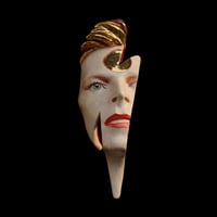 Image 1 of 'Ziggy Flash' David Bowie Painted Ceramic Face Sculpture
