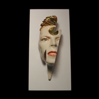 Image 4 of 'Ziggy Flash' David Bowie Painted Ceramic Face Sculpture
