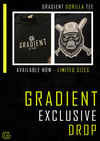 GRADIENT GORILLA TEE BLACK (PRE ORDER) 