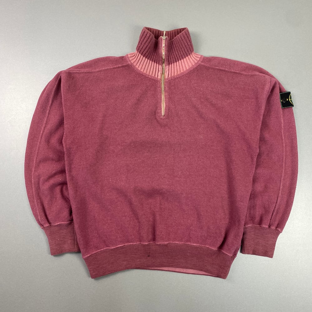Image of 1992 / 1993 Stone Island 1/4 zip up sweatshirt, Size Small