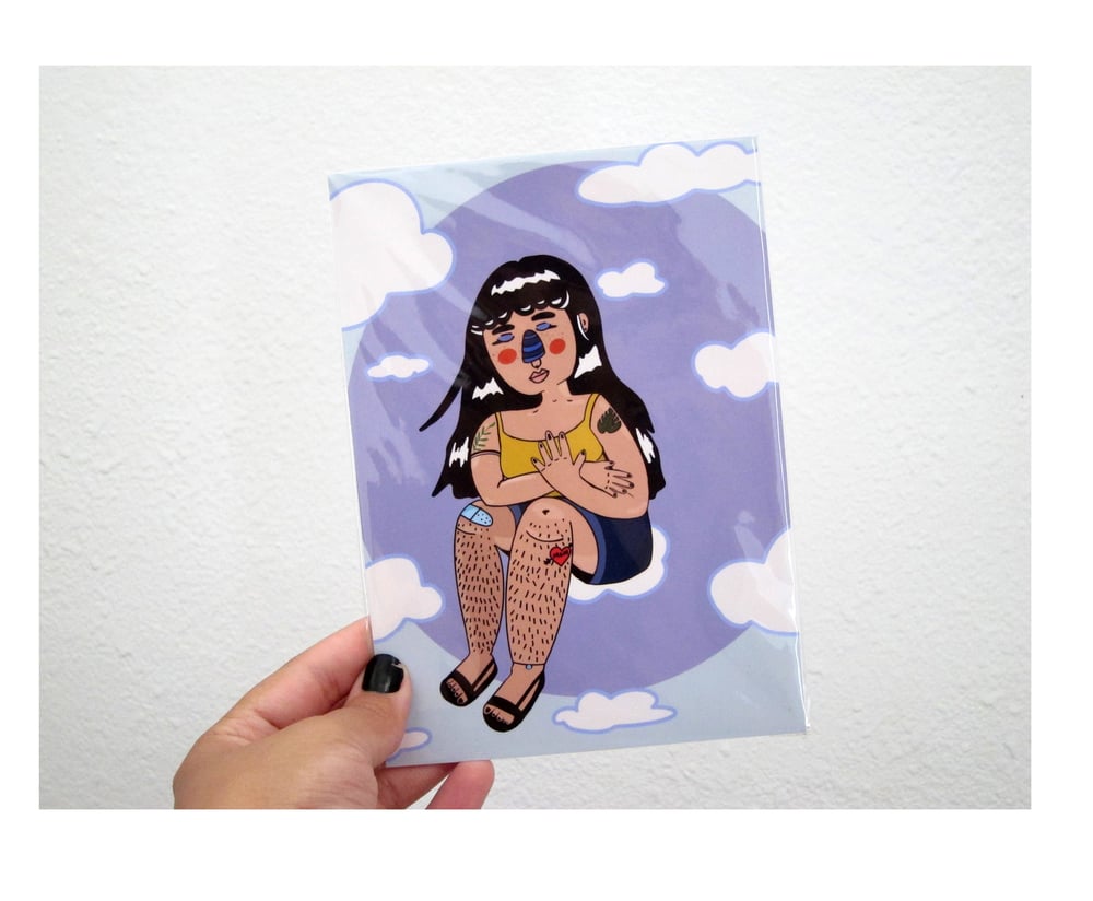 Image of Head in the Clouds Girl print