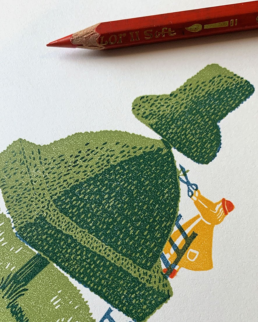 Image of The Topiarist - Linocut