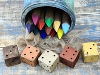 Image 3 of Handmade wooden dice *color