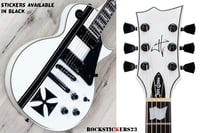 Image 5 of James Hetfield iron cross guitar stickers decal + autograph