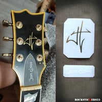 Image 4 of James Hetfield iron cross guitar stickers decal + autograph