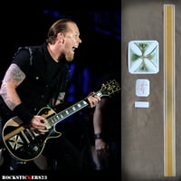 Image 1 of James Hetfield iron cross guitar stickers decal + autograph