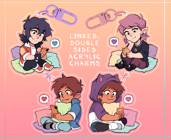 Image of Texting | Linked Acrylic Charms