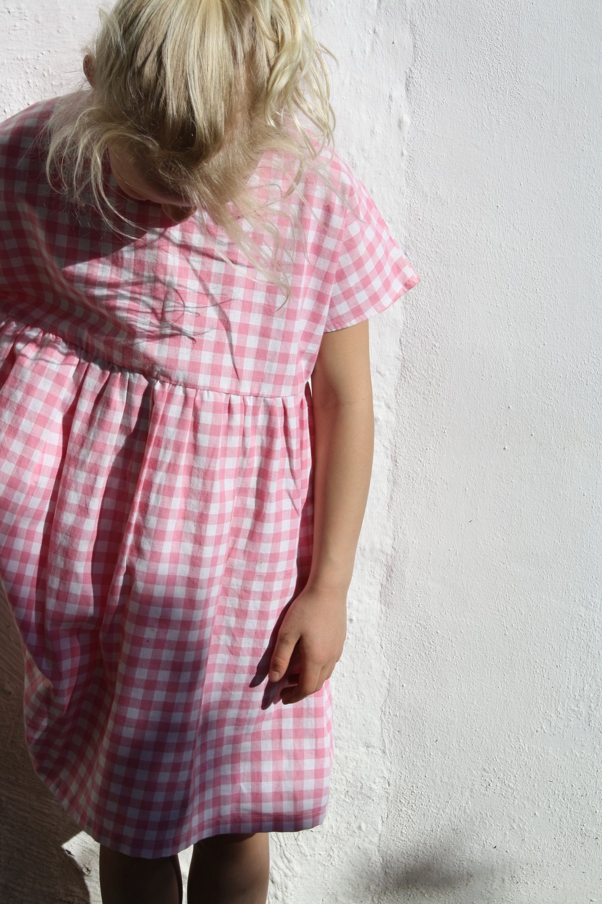 Garden Dress-pink check
