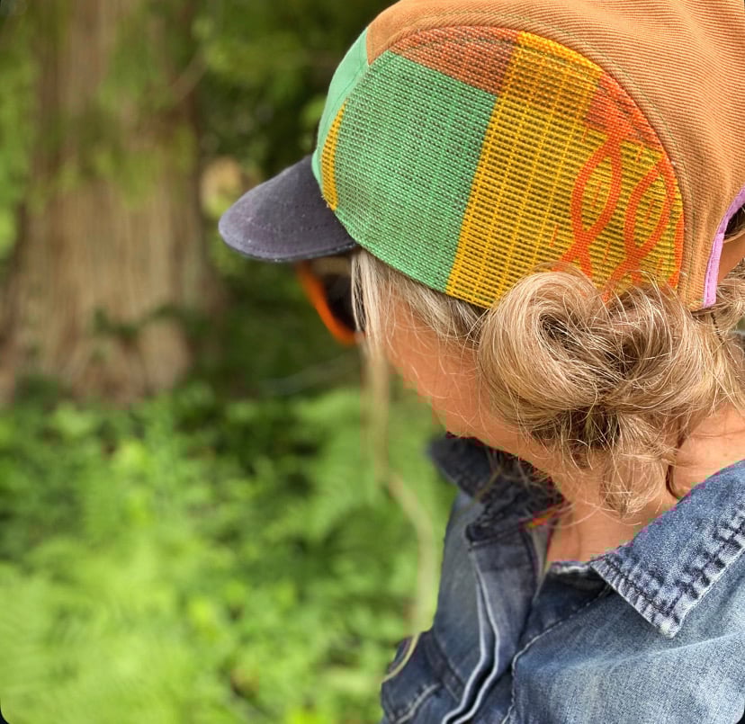 Image of INDIE JONES cap //  Sunshine Gang -x- a Panel Hat made from Repurposed textiles