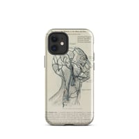 Image 4 of Antique Bookpage Detailed Anatomical Illustration Human Head Tough Case for iPhone®