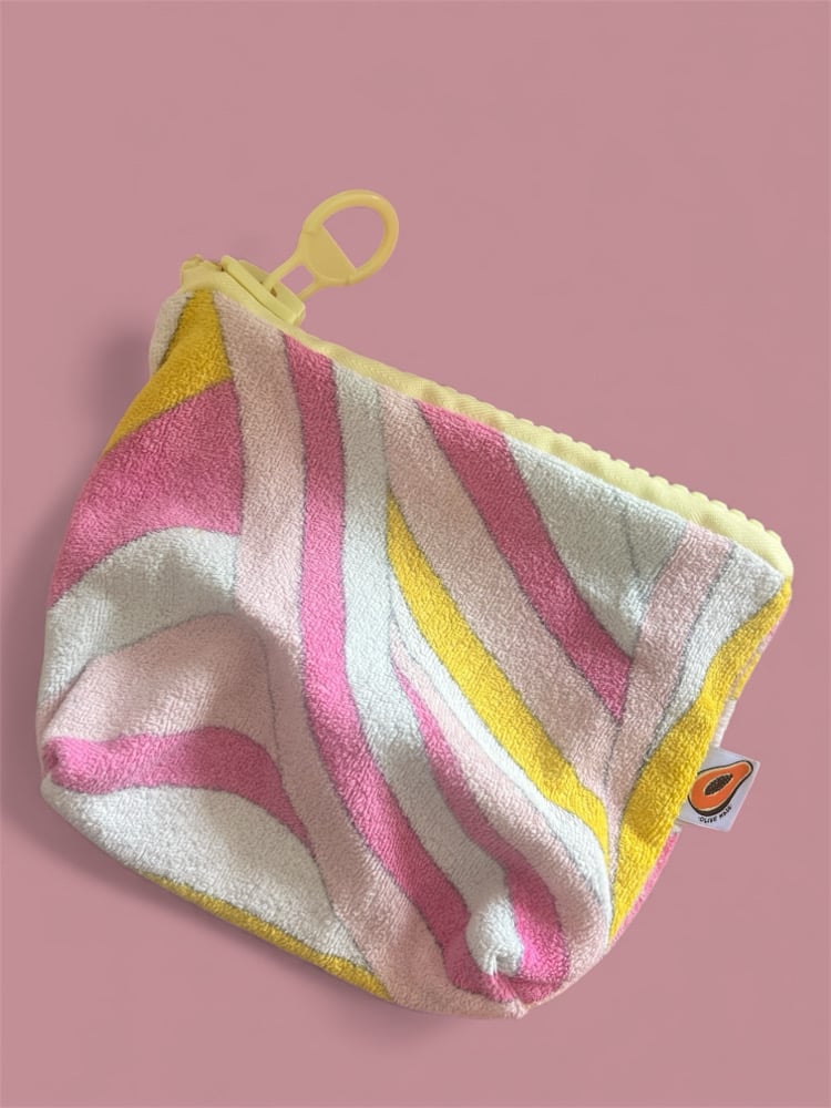 Image of Postcard pouch- Pink and yellow