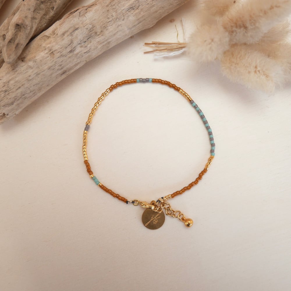 Image of Bracelet Mia camel bleu