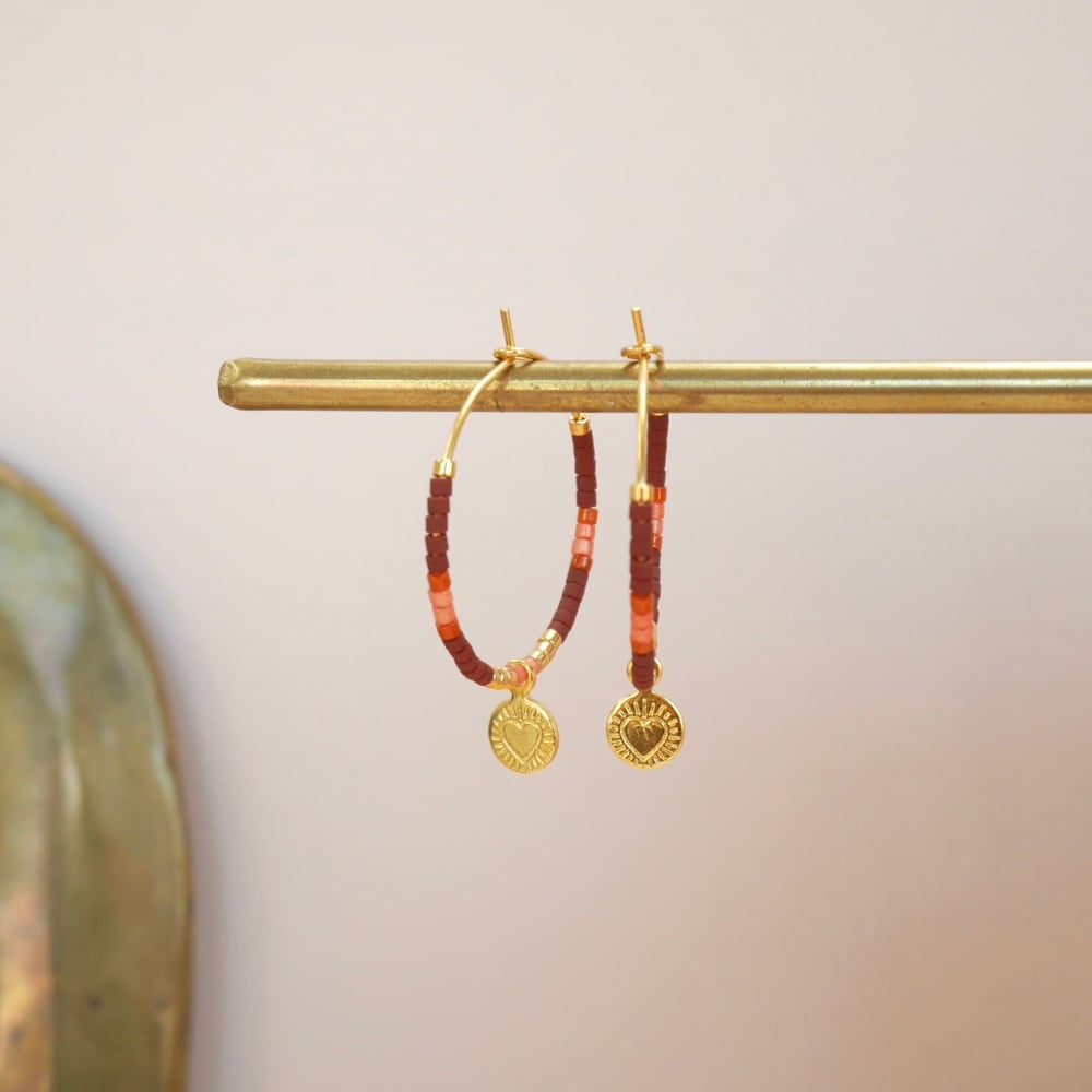 Image of Boucles Mia grenat