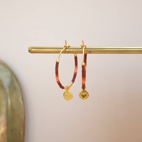 Image of Boucles Mia grenat