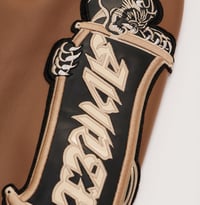 Image 3 of AVIREX SPEED TIGER A-2 LEATHER JACKET IN MOCHA BROWN