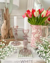 Tall Pale Pink Candlesticks ( Set of 2 )