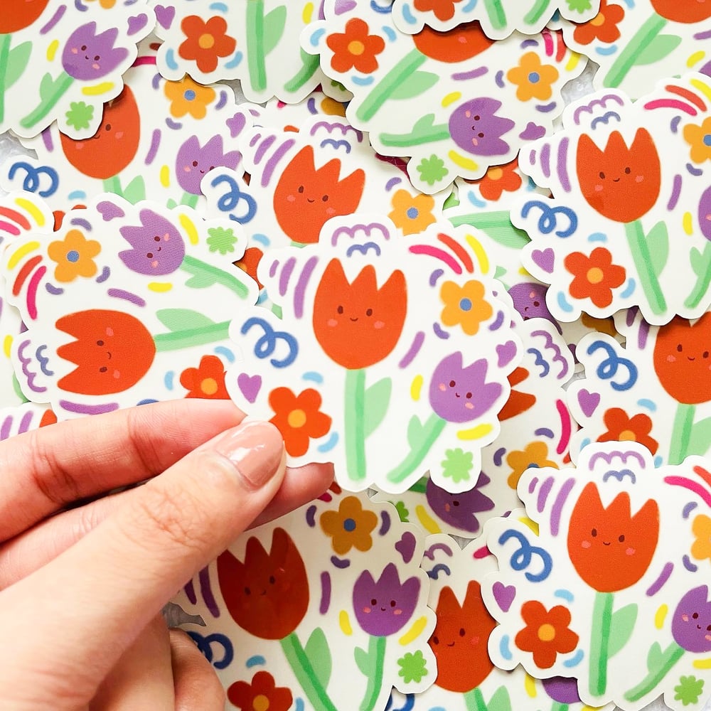 Image of Flower Power Clear Sticker