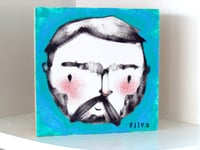 Image 3 of Beardy Boy Mixed Media Painting