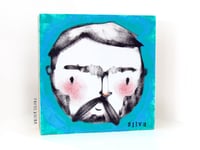 Image 1 of Beardy Boy Mixed Media Painting