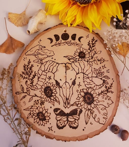 Image of Aries - Wood Burned Slab