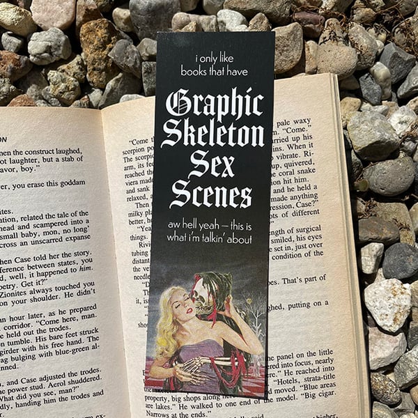 Image of Graphic Skeleton Sex Scenes Bookmark [set of five]
