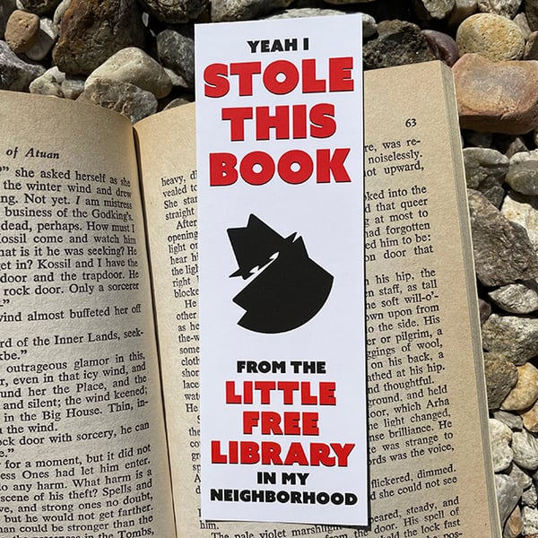 Image of Stole This Book from the Little Free Library Bookmark [set of five]