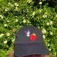 Image 1 of Kuromi Strawberry Dad Hat