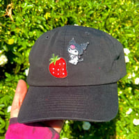 Image 2 of Kuromi Strawberry Dad Hat