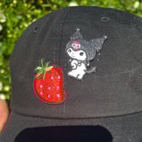 Image 3 of Kuromi Strawberry Dad Hat