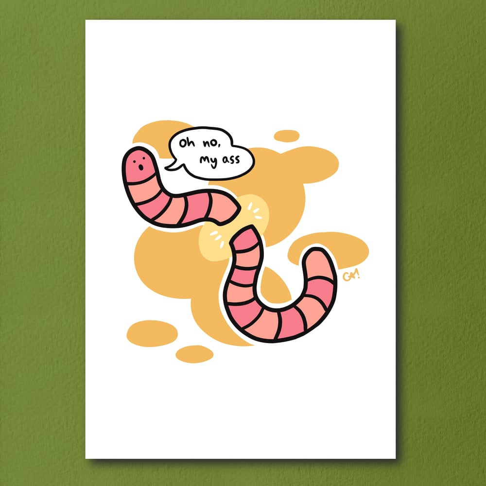 Image of worm A5 prints