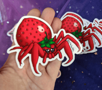 Strawberry Spider Sticker