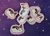 Image 2 of Sea Bunny Holographic Sticker