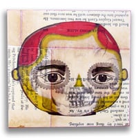 Image 1 of Skull Baby Mixed Media Painting