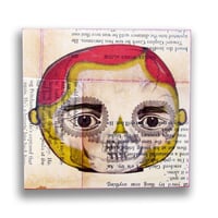 Image 3 of Skull Baby Mixed Media Painting