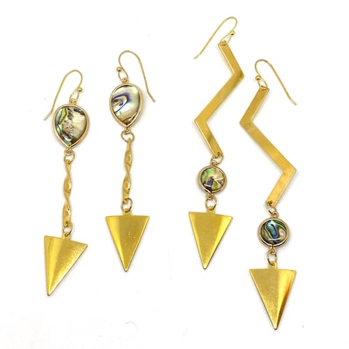 Image of Golden Rays Earrings (Earth Below and Above)